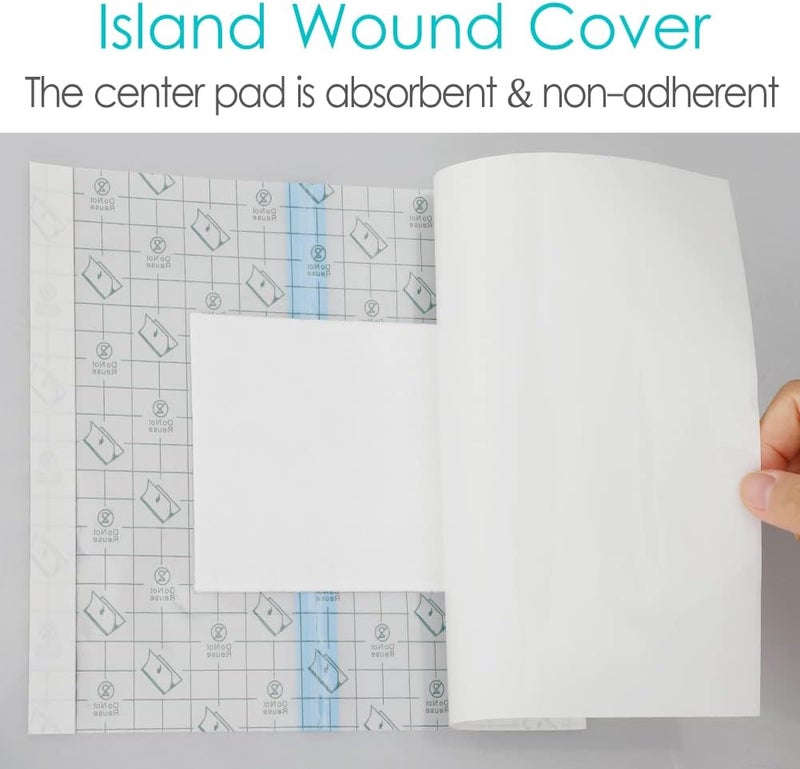EaseToU 6"x6" Waterproof Dialysis Port Shower Covers Protector for Chest with No Glue On The Center, PICC Line Chest Port Shield Island Bandage Dressing Accessories, Pack of 25 - Image 4